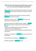 EPRI Chemistry Test Chemistry Test EPRI Exam Lesson 1, 2, 3, 4, 5, 6, & 7 with All Questions and Answers