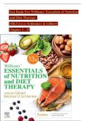 TEST BANK For Williams' Essentials of Nutrition and Diet Therapy, 13th Edition Schlenker & Gilbert, Verified Chapters 1 - 25, Complete Newest Version