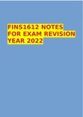 FINS1612 NOTES FOR EXAM REVISION YEAR 2022