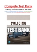 Policing 3rd Edition Worrall Test Bank