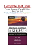 Physical Change and Aging 6th Edition Saxon Test Bank