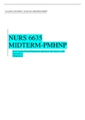 NRNP 6635/NURS 6635 MIDTERM-PMHNP Newly Updated Exam Elaborations Questions with Answers with Explanations (100Q