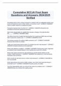 Cumulative SCCJA Final Exam Questions and Answers 2024/2025 Verified