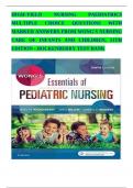 HIGH-YIELD NURSING PAEDIATRICS MULTIPLE CHOICE QUESTIONS WITH MARKED ANSWERS FROM WONG'S NURSING CARE OF INFANTS AND CHILDREN, 11TH EDITION - HOCKENBERRY TEST BANK