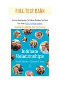 Intimate Relationships 3rd Edition Bradbury Test Bank