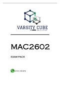 MAC2602 EXAM PACK 2022