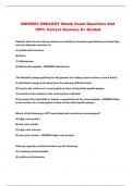 NSG5003 UROLOGY Qbank Exam Questions And 100% Correct Answers A+ Graded