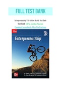 Entrepreneurship 11th Edition Hisrich Test Bank