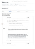 Week 1_ Quiz_ Differential Diagnosis and Primary Care Practicum exam  Q & A (Latest 2021): 