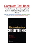 Nanotechnology Understanding Small Systems 3rd Edition Rogers Solutions Manual