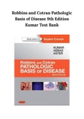 Robbins and Cotran Pathologic Basis of Disease 9th Edition Kumar Test Bank