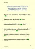 DEDUCTIVE/INDUCTIVE REASONING EXAM QUESTIONS AND ANSWERS UPDATED (2024/2025) (VERIFIED ANSWERS)