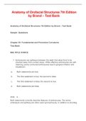 Anatomy of Orofacial Structures 7th Edition by Brand – Test Bank. Chapter 03: Fundamental and Preventive Curvatures - Chapter 05: Development, Form, and Eruption - Chapter 07: Dental Anomalies