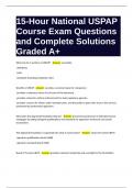 15-Hour National USPAP Course Exam Questions and Complete Solutions Graded A+.