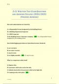 Z-51 WRITTEN TEST EXAM QUESTIONS AND ANSWERS UPDATED (2024/2025) (VERIFIED ANSWERS)