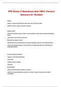 FPC Exam 2 Questions And 100% Correct Answers A+ Graded