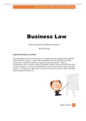 This documents is aim to James Cook University or any university around the world who currently study International Business Law. There are Beautiful and clear note from all Business Law classes cover in one so students who want to prepare for exam or  do