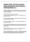 Jetblue KSV -10 Evacuation exam questions and answers 2025(graded A+).