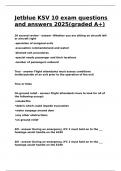 Jetblue KSV 10 exam questions and answers 2025(graded A+).