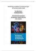 Samenvatting Marketing: modellen en berekeningen, 2e herziene editie. Ton Borchert, HELE boek