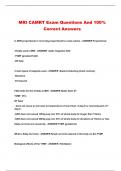 MRI CAMRT Exam Questions And 100% Correct Answers