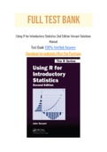 Using R for Introductory Statistics 2nd Edition Verzani Solutions Manual