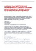 ACLS Final Exam QUESTIONS AND CORRECT VERIFIED ANSWERS (DETAILED ANSWERS) ALREADY GRADED A+ 100% GUARANTEED TO PASS CONCEPTS!! A patient experiences cardiac arrest, and the resuscitation team initiates ventilations using a bag-valve-mask (BVM) resuscitato