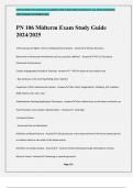 PN 106 Midterm Exam Study Guide 2024/2025