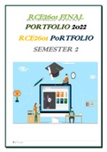 RCE2601 PORTFOLIO 2022  SRCE2601 PORTFOLIO 2022  SEMESTER 2  SOLUTION DUE ON 18 OCTOBER 2022EMESTER 2  SOLUTION DUE ON 18 OCTOBER 2022