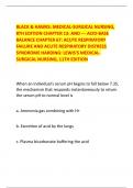 BLACK & HAWKS: MEDICAL-SURGICAL NURSING, 8TH EDITION CHAPTER 13: AND --- ACID-BASE BALANCE CHAPTER 67: ACUTE RESPIRATORY FAILURE AND ACUTE RESPIRATORY DISTRESS SYNDROME HARDING: LEWIS'S MEDICALSURGICAL NURSING, 11TH EDITION