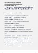 PNB 2XB3 - Neural Development Exam Study Guide with Complete Solutions