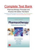 Pharmacotherapy Principles and Practice 4th Edition Test Bank