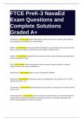 FTCE PreK-3 NavaEd Exam Questions and Complete Solutions Graded A+