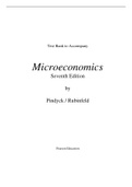 Test Bank to Accompany microeconomics seventh edition