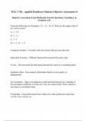 WGU C784 - Applied Healthcare Statistics Objective Assessment #1