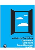 Invitation to Psychology 7th Edition Wade Solutions Manual