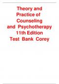 Test Bank Theory and Practice of Counseling and Psychotherapy 10th Edition by Gerald Corey