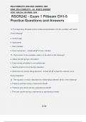 RSCR242 - Exam 1 Pilbeam CH1-5 Practice Questions and Answers