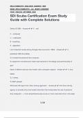 SDI Scuba Certification Exam Study Guide with Complete Solutions