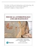 Test Bank for Physical Anthropology and Archaeology, 4th  Canadian Edition