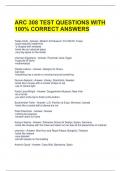 ARC 308 TEST QUESTIONS WITH 100% CORRECT ANSWERS 