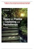 Test Bank For Theory and Practice of Counseling and Psychotherapy 11th  Edition by Corey |All Chapters | Complete Guide| Revised Edition 2024-2025