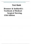 Test Bank for Brunner & Suddarth's Textbook of Medical-Surgical Nursing | 15th Edition (Hinkle, 2023) | All Chapters | Questions and 100% Correct Answers