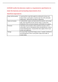 22/B.M2 Justify the decisions made in a requirements specification to    meet the business and computing requirements of an    identified organisation. unit 22 Systems Analysis and Design