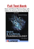 Basic and Clinical Pharmacology 14th Edition by Katzung Trevor Test Bank