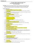 Microbiology 33 Final Lecture Exam A & B (GRADED A) Questions and Answers | 100% CORRECT El Camino College Compton Educational Center Microbiology 33 Final Lecture Exam A & B By Dr. Eyob Wallano Instruction: Please use the provided scantron to answer all 