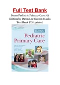 Burns Pediatric Primary Care 7th Edition by Dawn Lee Garzon Maaks Test Bank PDF printed