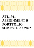 AFL1501 ASSIGNMENT 6 PORTFOLIO SEMESTER 2 2022