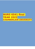 NURS 6541 final YEAR 2022 CHAMBERLAIN UNIVERSITY