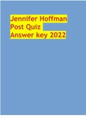 Jennifer Hoffman Post Quiz Answer key 2022